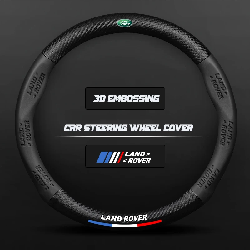 

Car Steering Wheel Cover Carbon Fiber 38cm For Land Rover Range Rover Sport Denfender Freelander Discovery 3 4 Evoque Accessorie