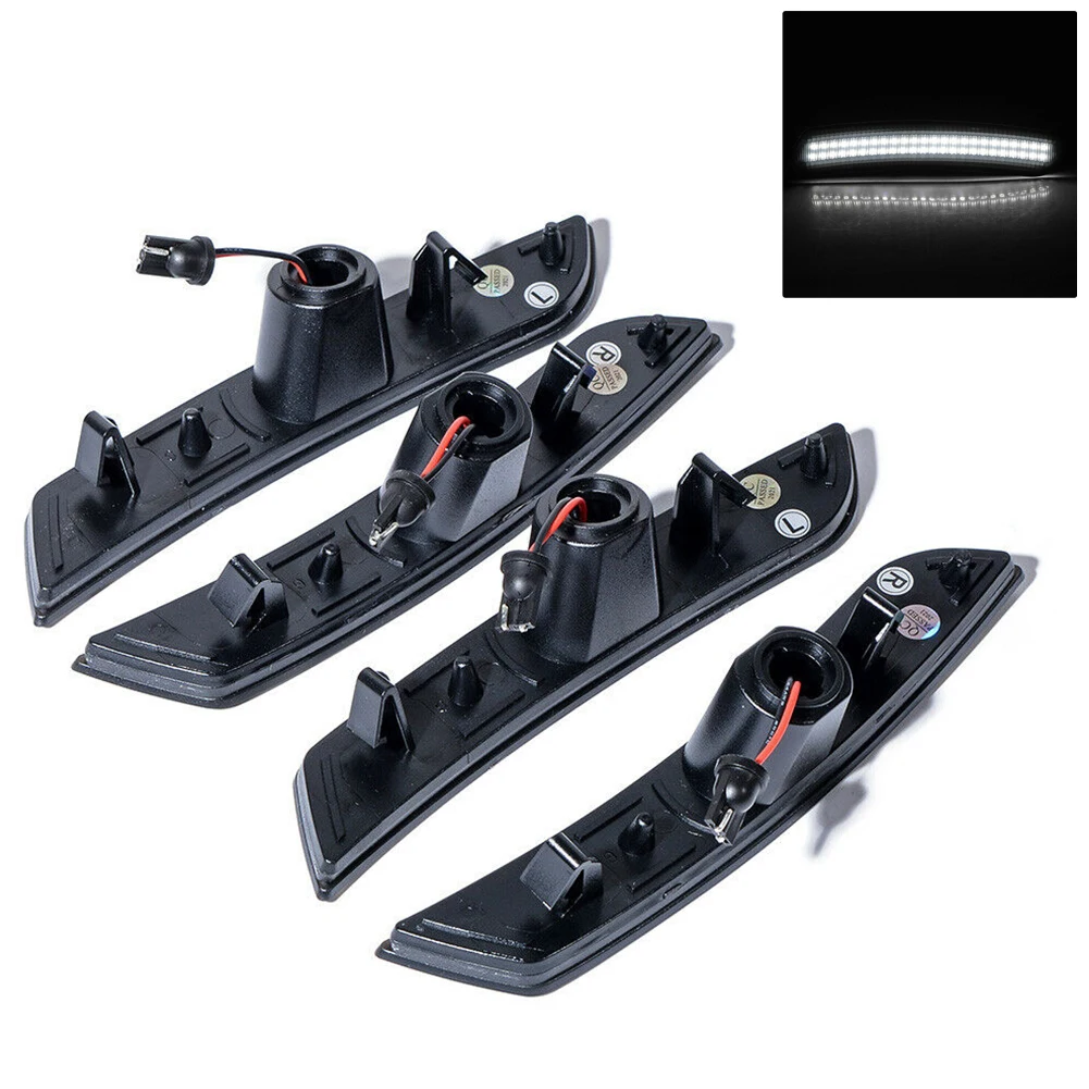 

4PCS Car LED Fender Light Side Marker Light Front&Rear 12V For Chevrolet Camaro 2016-2021 Bumper Side Marker Lamp White Lights