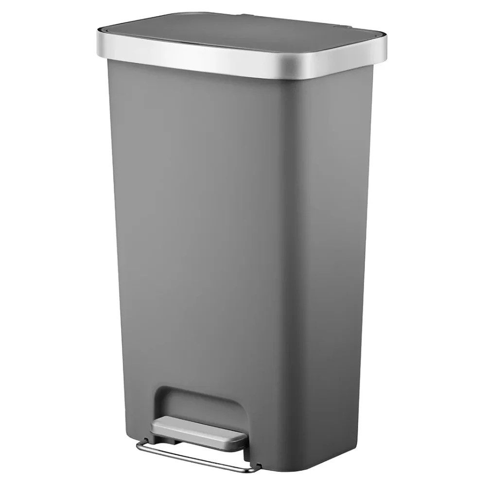 

Мусорная корзина BOUSSAC на 11,9 галлонов, пластиковая корзина для мусора на кухне, серый цвет, кухня, мусор для ванной комнаты, переработка