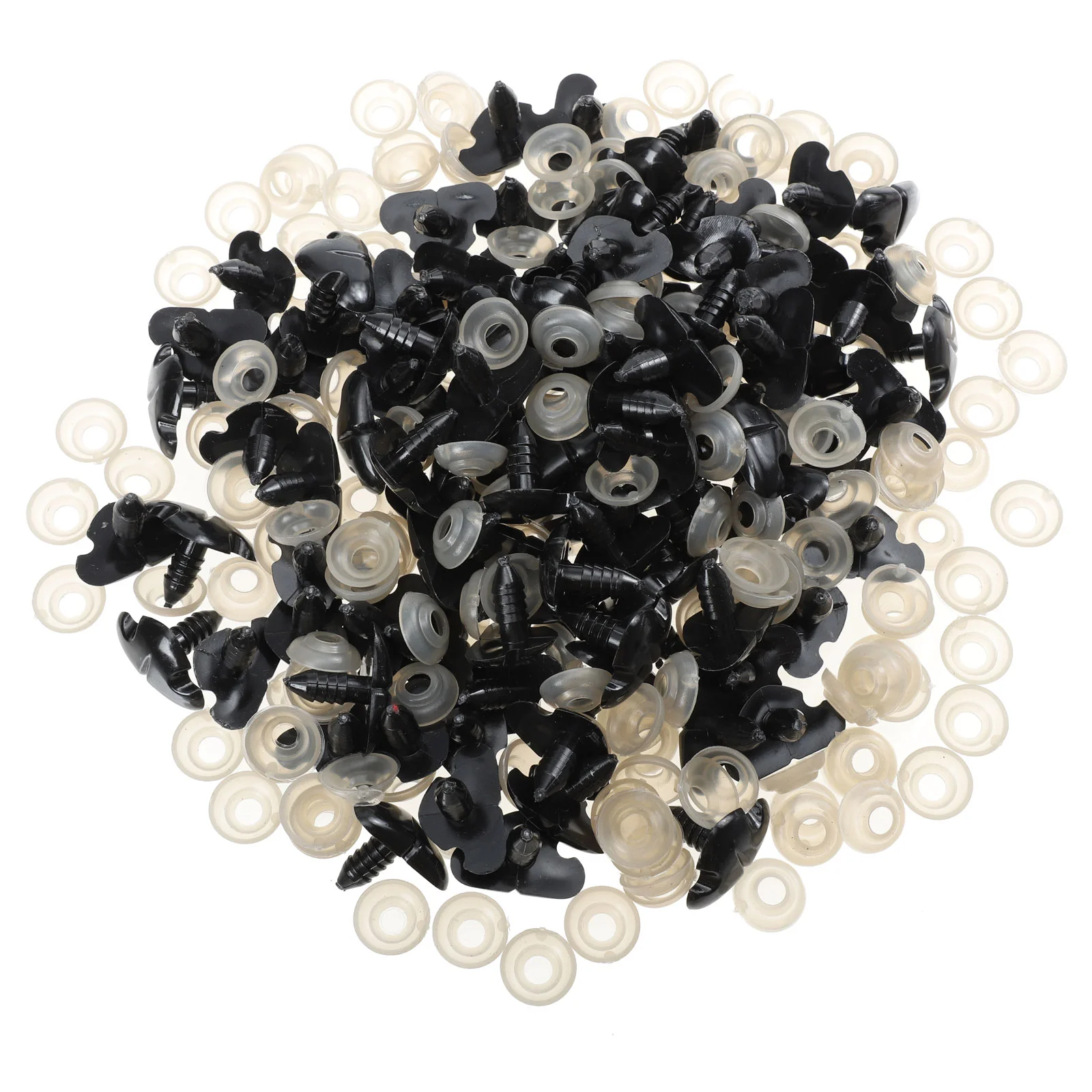

200pcs Plastic Noses with Washers Nose for Teddy Bear Plastic Noses Safety Noses