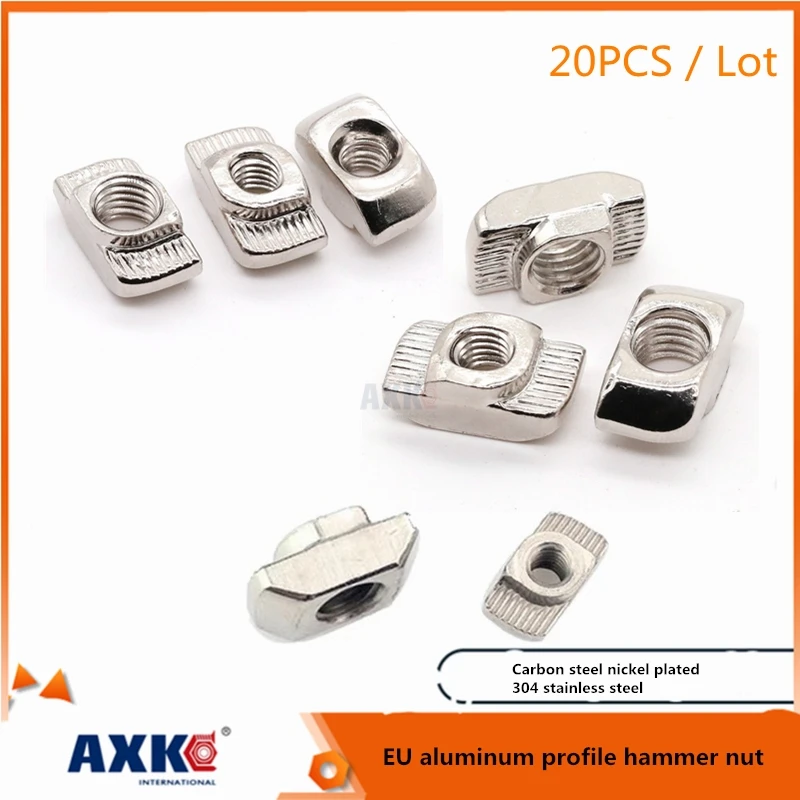 

T-гайки AXK M3 M4 M5 M6 M8 из углеродистой стали и нержавеющей стали 304