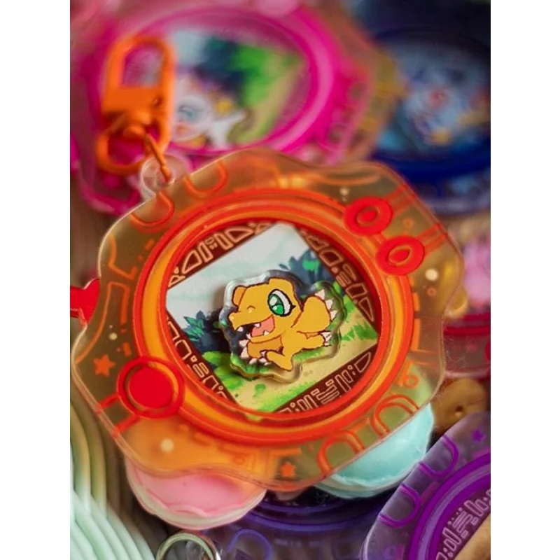 Фото Акриловый брелок-шейкер Gabumon Patamon Tailmon, подвеска для сумки Digimon, коллекционный милый аниме-подарок, специальное издание для фанатов №3
