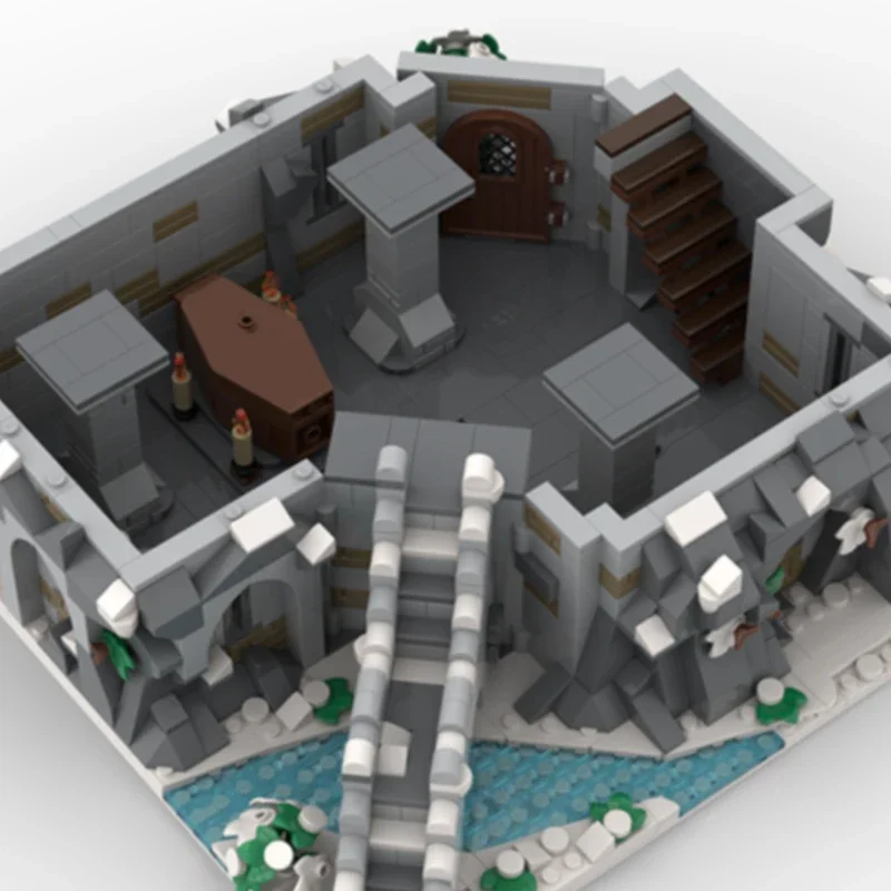 Популярная киномодель MOC строительные кирпичи дом вампира зимние модульные