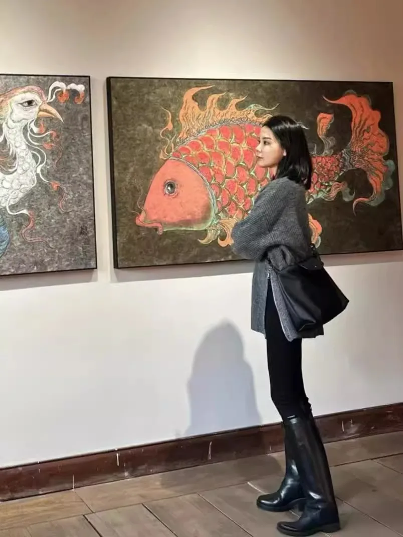 Осень/зима 2023 новый 100% кашемировый трикотаж с круглым вырезом женский свободный