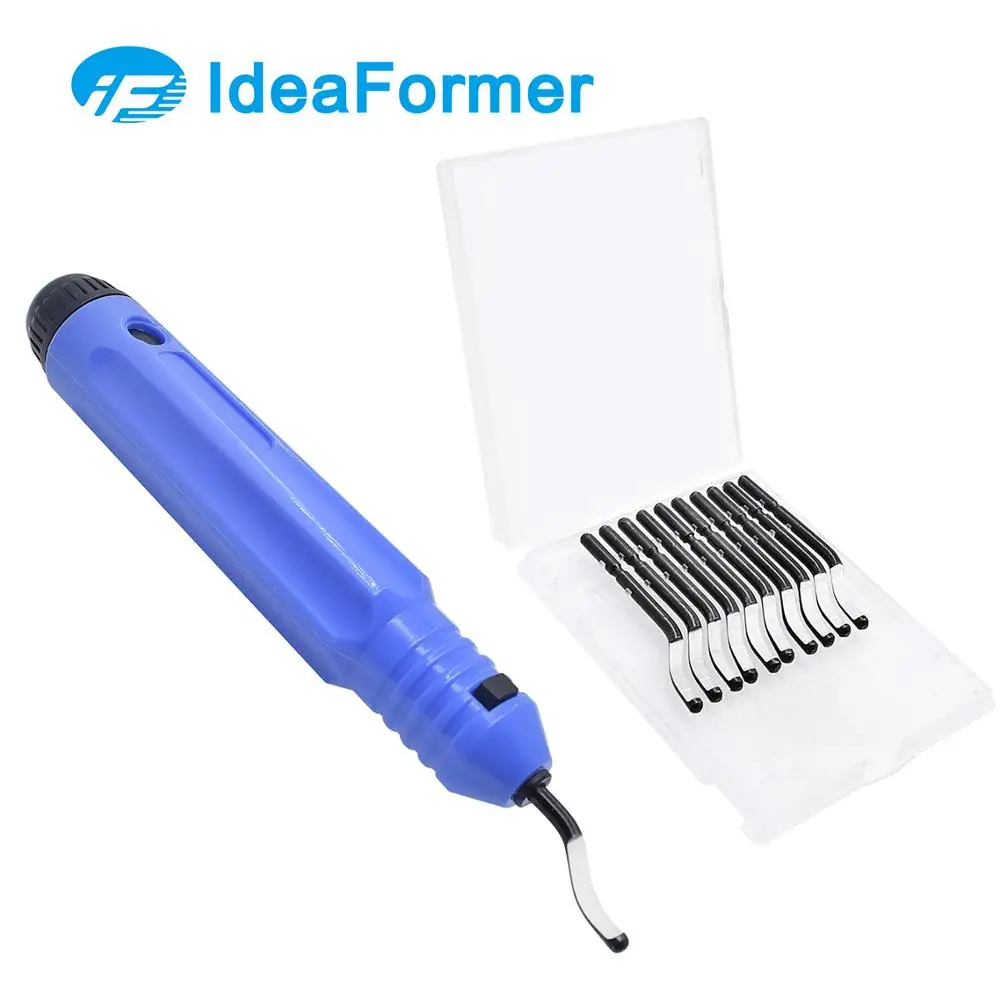 Нож карманный пластиковый с фиксированной ручкой, скребок NB1100 + 10 лезвий BS1010, инструменты 3D для стрижки и удаления заусенцев