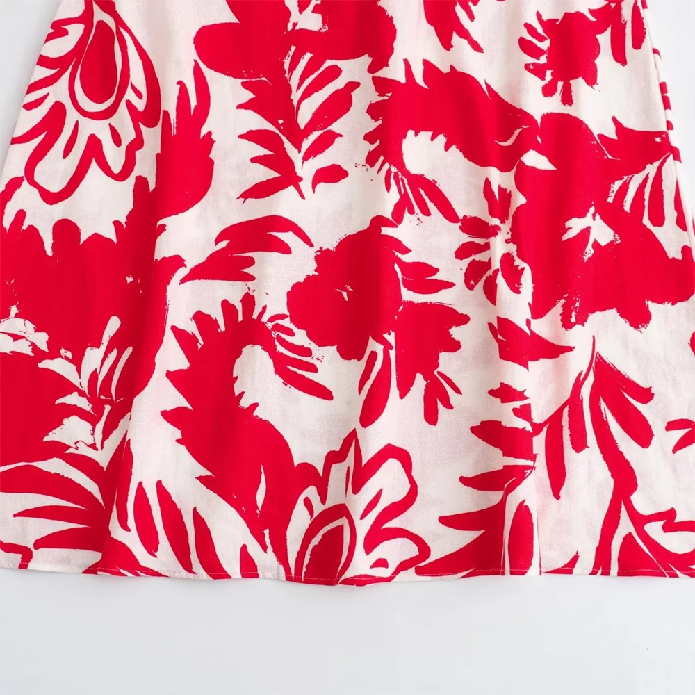 Новинка весна-лето 2024 Zarb для женщин облегающее и сексуальное платье с принтом из