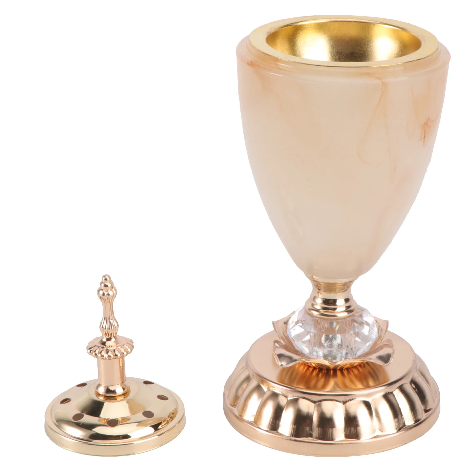 

Burner Holder Bakhoor Charcoal Metal Brass Diffuser Stand Ceramic Bottle Stick Carved Portable Frankincense Cone Flowing Censer