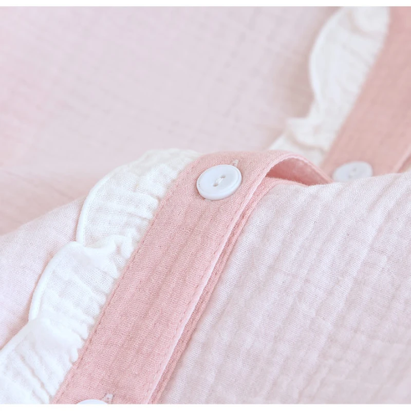 2023 New Pajamas for Women's Spring and Summer V-neck Breathable Casual and Comfortable Home Service Suit Sweet Style Sleepwear