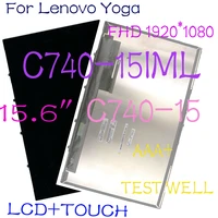 15 6 lcd for lenovo yoga c740 15iml c740 15 lcd display touch screen digitizer assembly frame 5d10s39585 b156han02 5 nv156fhm n