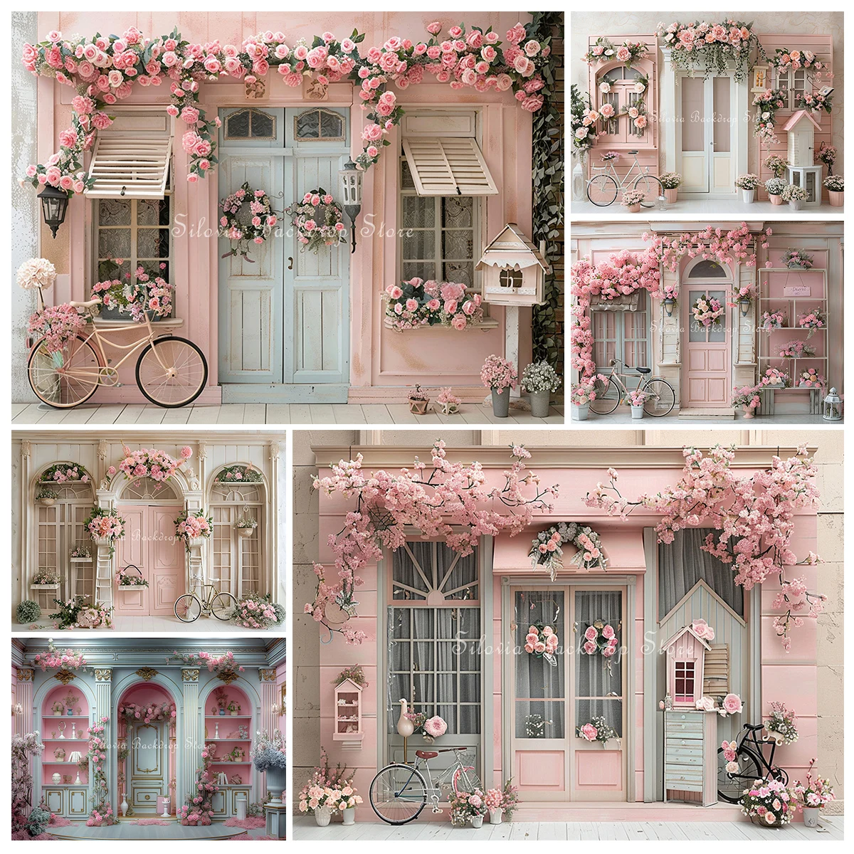 Фотофон для девочек в винтажном стиле