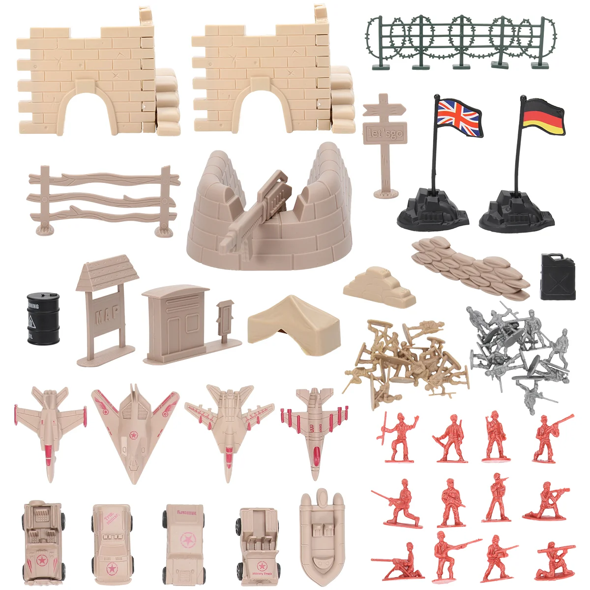 

1 Set Plastic Children Soldier Model Set Colorful Soldier Educational