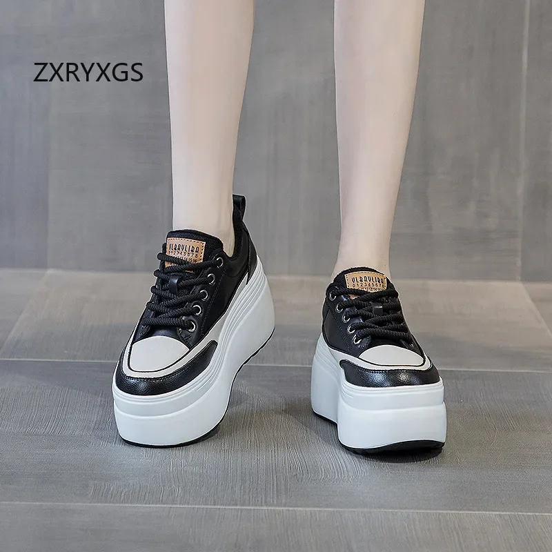 ZXRYXGS женские кроссовки на платформе увеличивающие рост высоком каблуке