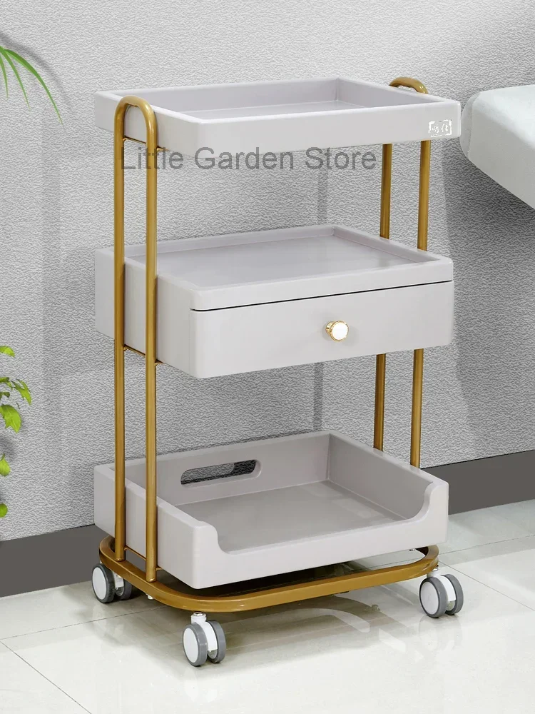 Парикмахерская роликовая тележка для салона красоты маникюрная хранения