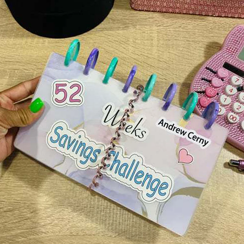 

Savings Binder 52 Week Savings Challenge, Reusable Budget Book With Cash Envelopes, Frosted Cover Money Organizer For Cash