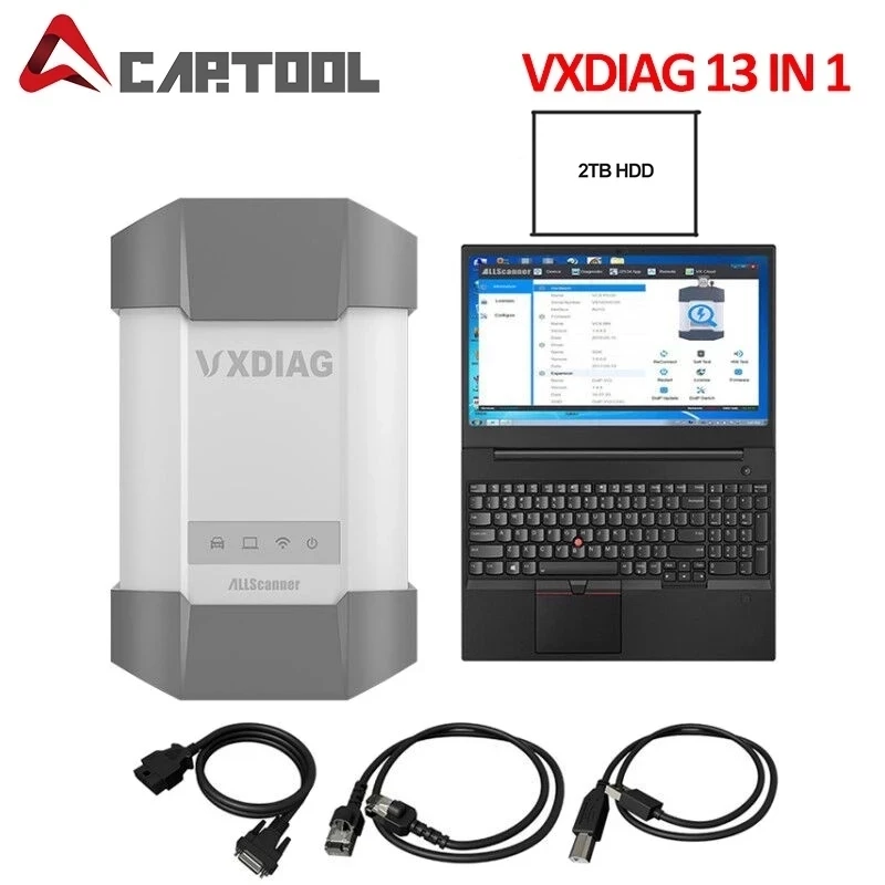 

Диагностический сканер VXDIAG, диагностический прибор 13 в 1 для toyota, Audi, VW, Benz Xentry, obd2, с ноутбуком