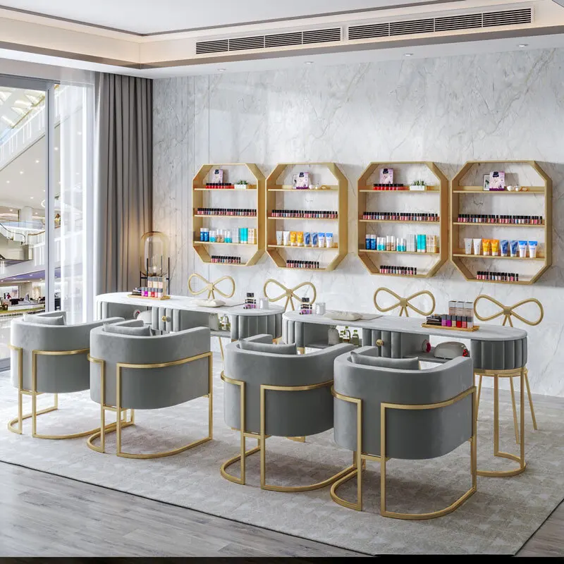 Мраморный Настольный профессиональный стол для маникюра в скандинавском стиле