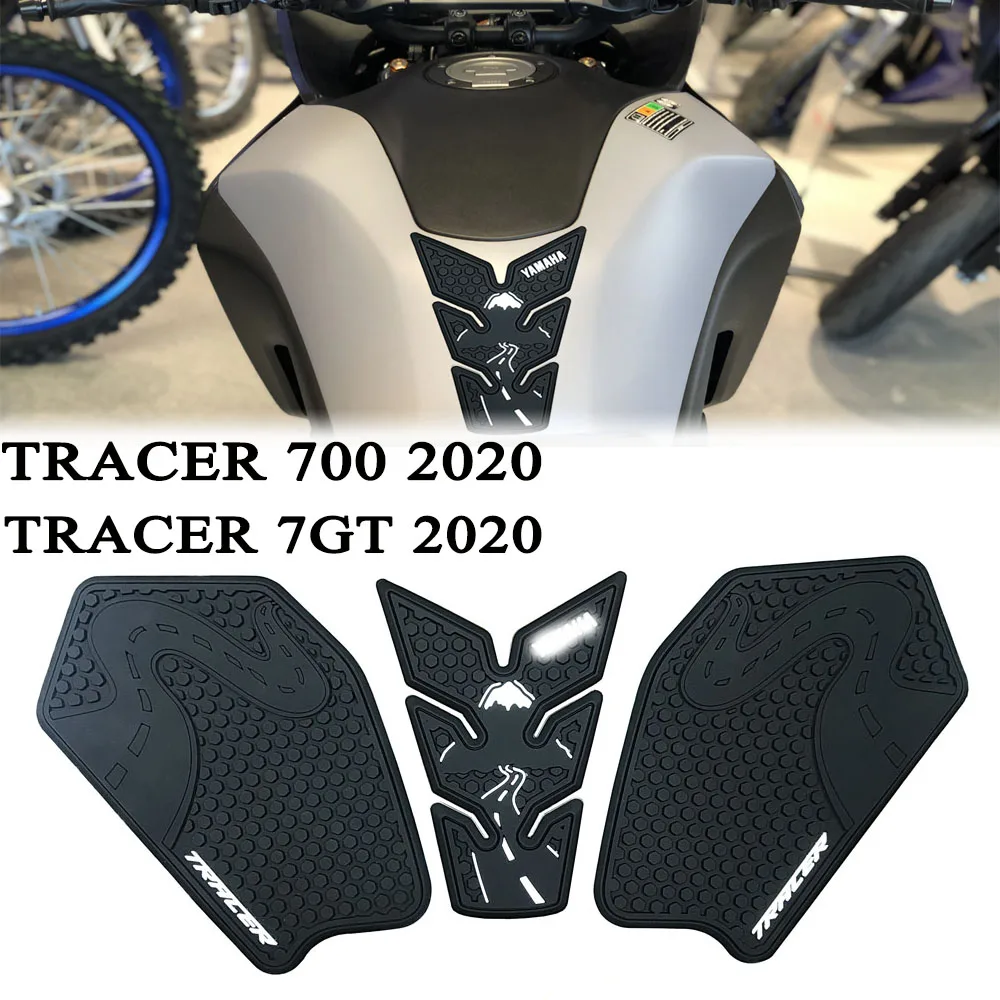 For TRACER700 Tracer 700 Tracer 7 GT MT-07 2020 2021 Motorcycle Non-slip Side Fuel Tank Stickers Waterproof Pad Rubber Sticker