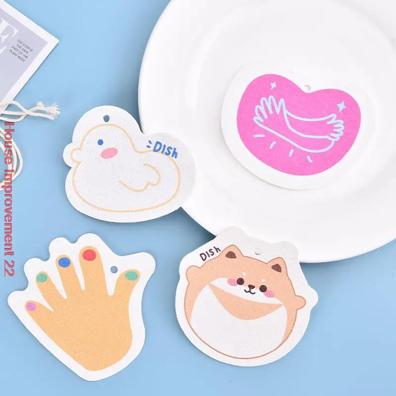 

Magic Bath Sponge Non-stick Compressed Wood Pulp Sponge Cartoon Dish Cloths Oil Remove Washing Sponge Cleaning Tools For Kitchen
