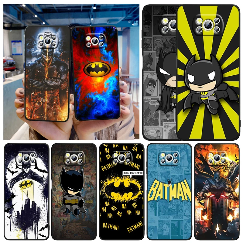

Justice League Batman Heroes Phone Case For Xiaomi Mi Poco X4 X3 NFC F4 F3 GT M5 M5s M4 M3 Pro C40 C3 5G Silicone Black Cover