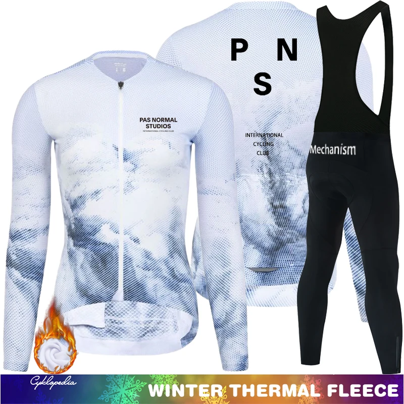 

Long Sleeve Cycling Jersey Men Thermal Uniform Sportswear Tricuta Man PNS Men's Pants Winter Fleece Clothing Sports Set 2023 Pro
