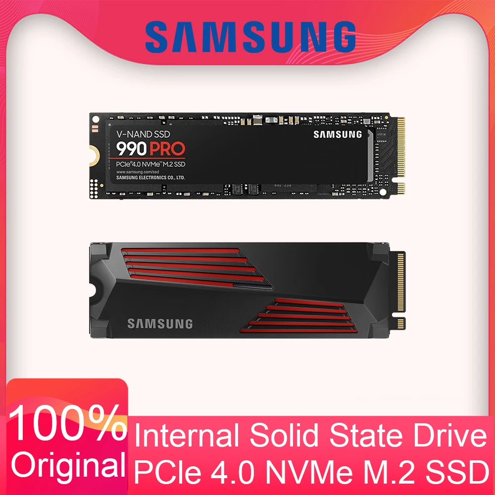 SAMSUNG 990 PRO с радиатором SSD 1 ТБ 2 4 PCIe Gen 0x4 Твердотельный накопитель NVMe 0 M.2 2280