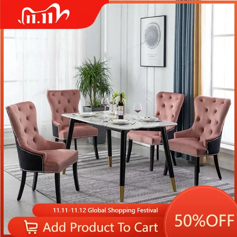 

Nordic Creative Dining Chairs Minimalist Armchair Modern Dining Chair Hotel Restaurant Backrest Cadeira De Jantar Furniture
