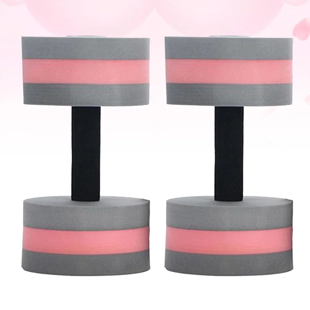 

2pcs Swimming EVA Floating Dumbbell Water Barbell Water Yoga Durable Fitness Exercise Equipment For Men (Gray Red)