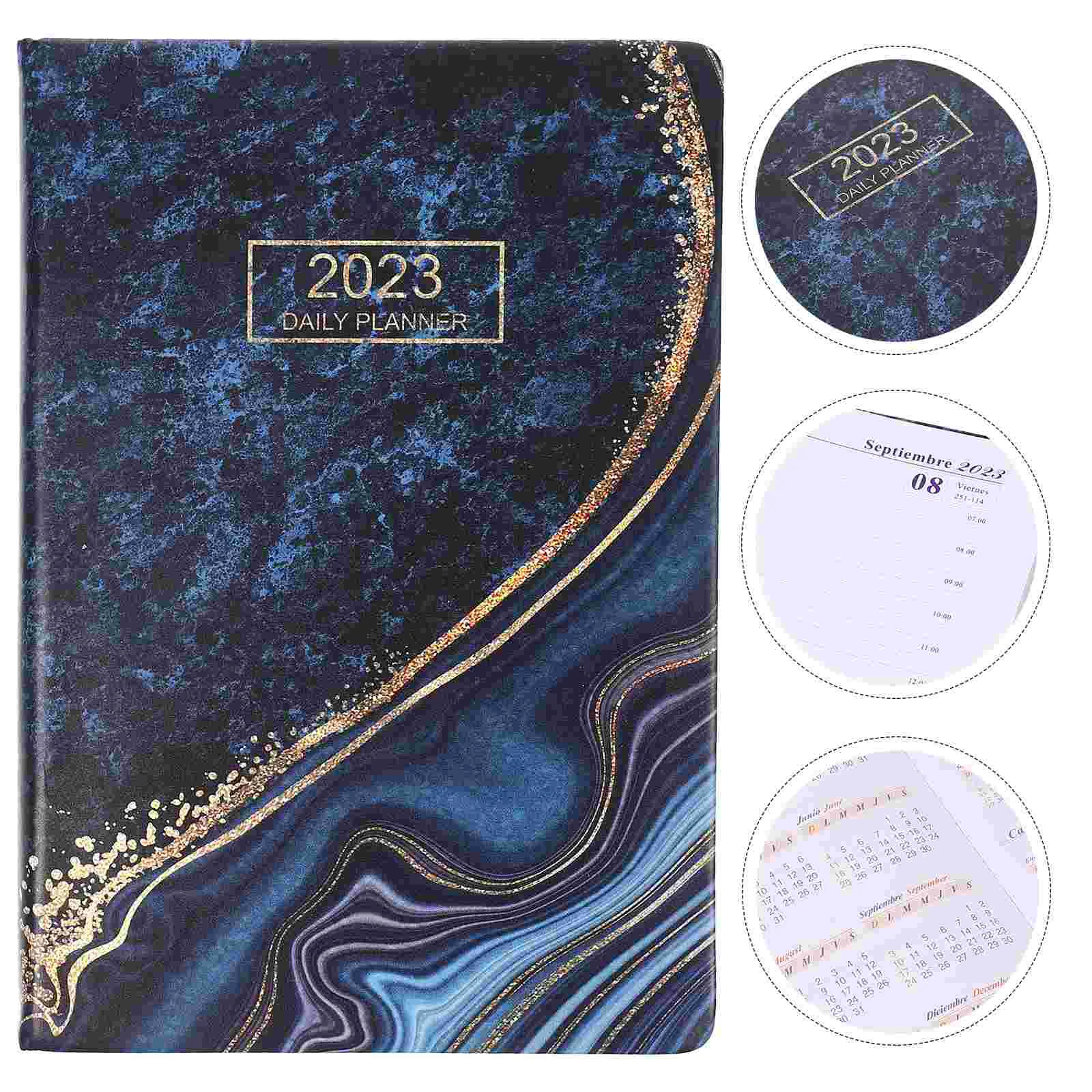 

2023 Plan Book Notebook Schedule Exquisite Notepad Spanish Planner Journal Portable Writing Students Paper Office