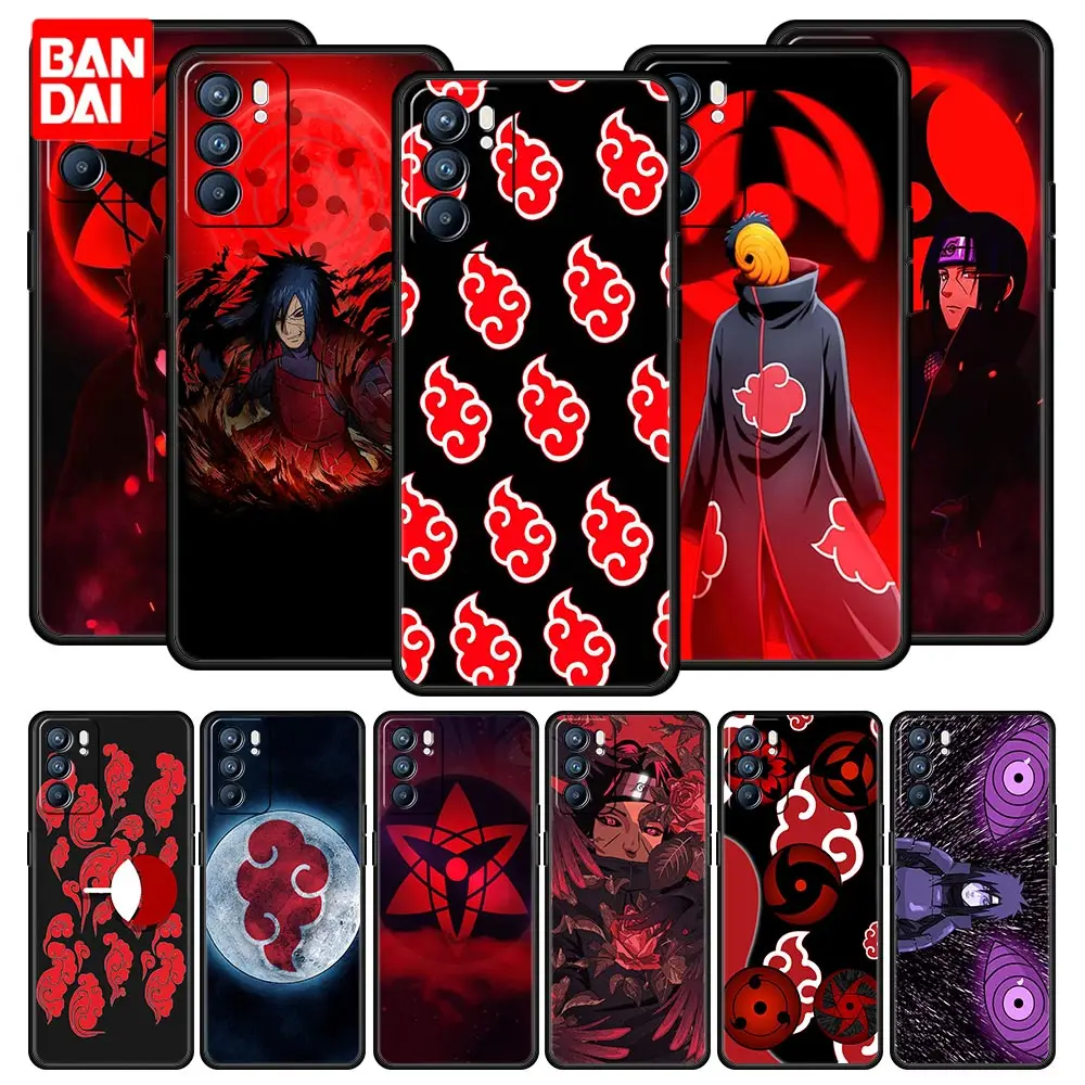 

Naruto Anime Cool Case for Oppo A3s A5s A9 A15 A31 A52 A53 A54 A74 A93 A94 F19 Pro 4G Coque Bag Cover Black Funda Silicone Capa