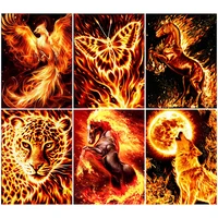 5d diy diamond painting wolf horse full drill diamond embroidery mosaic lion leopard handmade gift home decoration gift