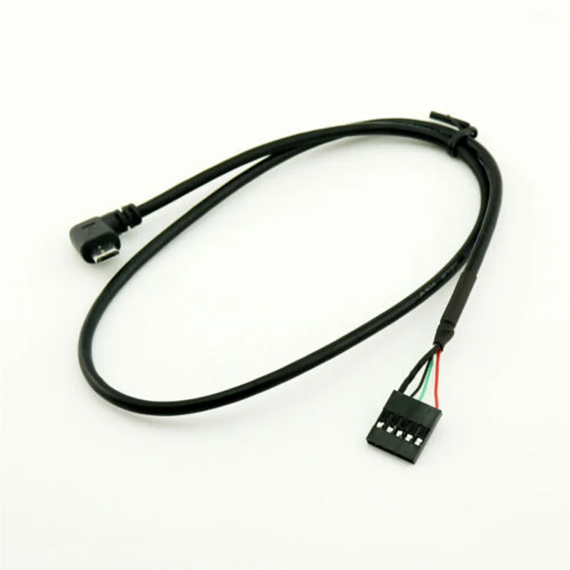 10 шт. Micro USB Мужской правый/левый угол Dupont 5 Pin клемма женского типа материнская