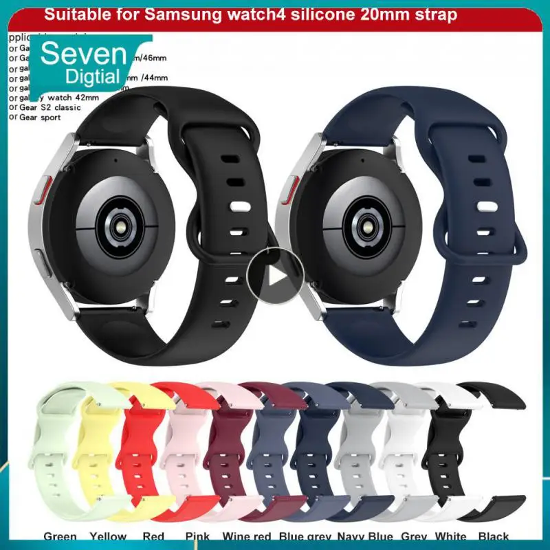 

20mm Silicone Strap Smart Accessories Replaceable Strap Breathable Multi-color Watchband For Samsung Galaxy Watch4