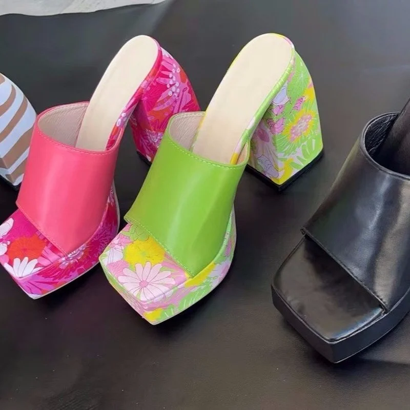

Heel Shoe Slippers Heels Women's Sandals Shoes on Heels 2022 Platform Stripper Luxury Sandals Women Designers Zapatos De Mujer