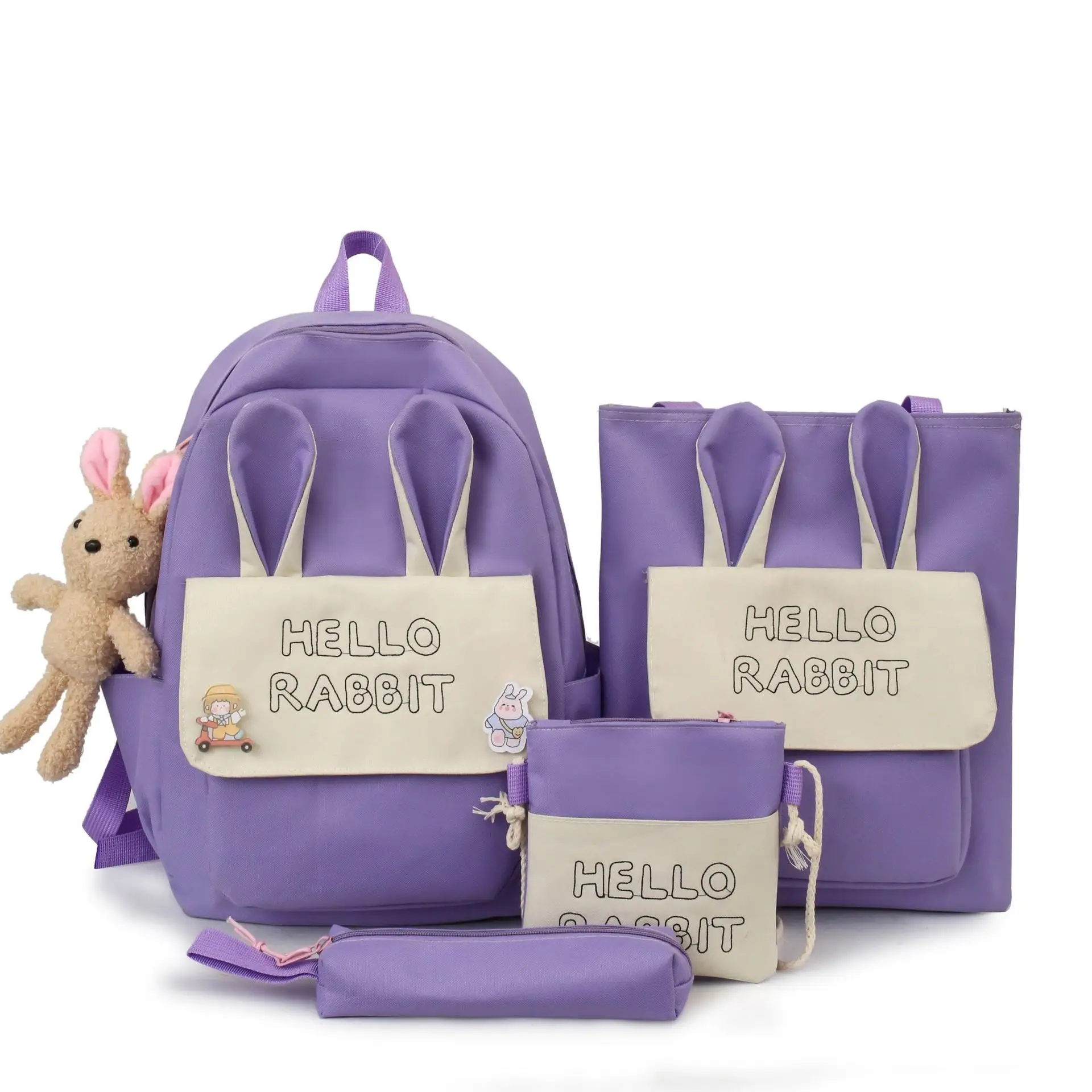 5 шт./комплект холщовые школьные ранцы для девочек-подростков |