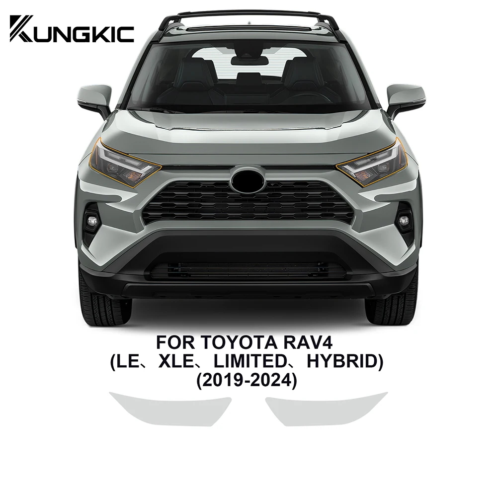 

KUNGKIC для Toyota RAV4 Hybrid XA50 2019-2024 передняя фара, предварительно вырезанная защита краски, прозрачная пленка PPF, ТПУ, прозрачная