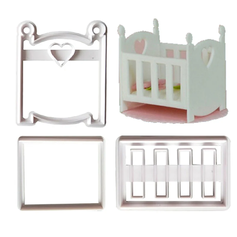 

Plastic Cookie Cutting Mold Baby Small Bed Shape Biscuit Sugar Baking Chocolate Fondant Party Cake Decorating Kitchen Oven Tools