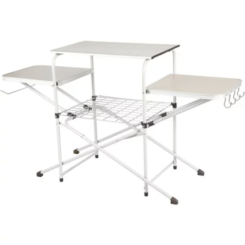 

Camp Kitchen Cooking Stand With Three Table Tops Outdoor Patio Furniture