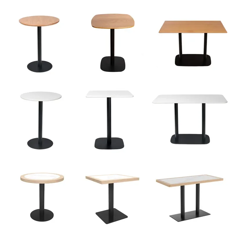 

Customized café, noodle restaurant, restaurant, western restaurant, storage table, solid wood milk tea shop, small round table,