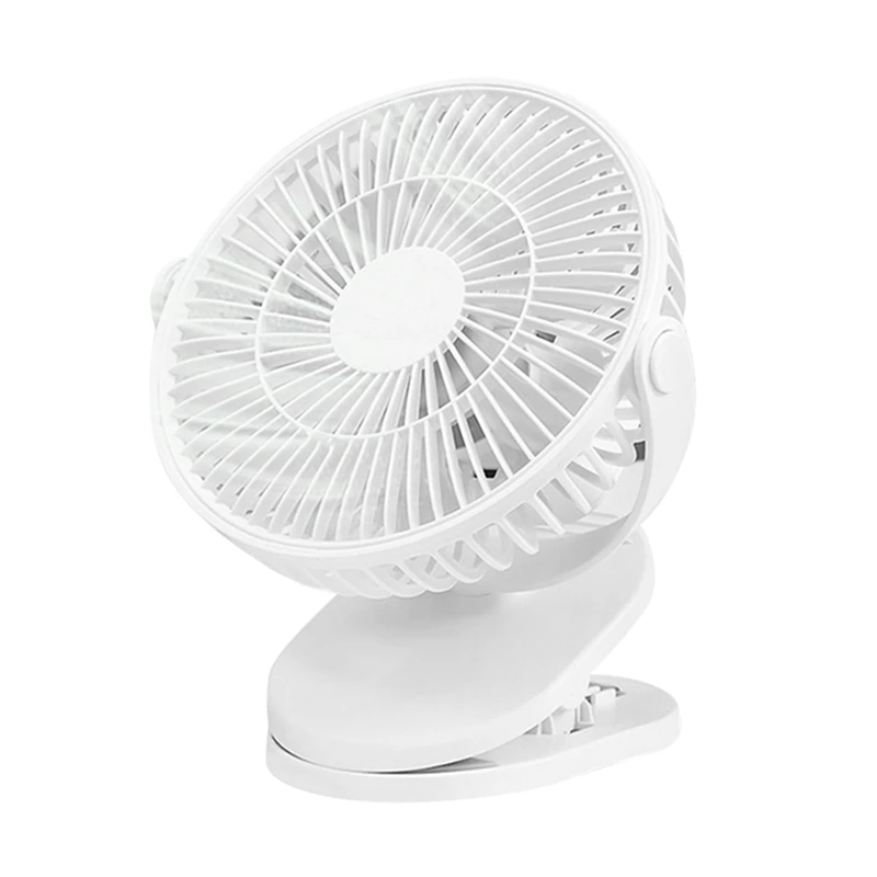

USB Portable Clip On Stroller Fans With 4 Speeds Quiet Mini Table Fan 360° Rotatable Rechargeable Fan