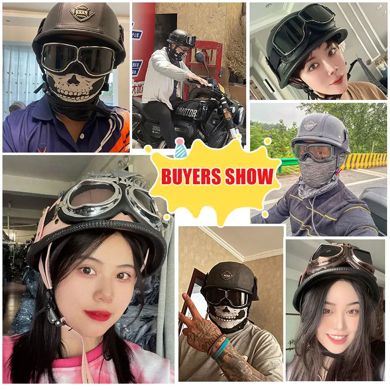 Женский кожаный ретро-шлем ультралегкий полушлем в розовом цвете стиле DOT ECE для