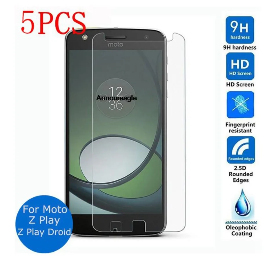 

Закаленное защитное стекло с полной проклейкой для motorola moto z play, 5 шт., защитная пленка, Взрывозащищенная защитная пленка для moto zplay