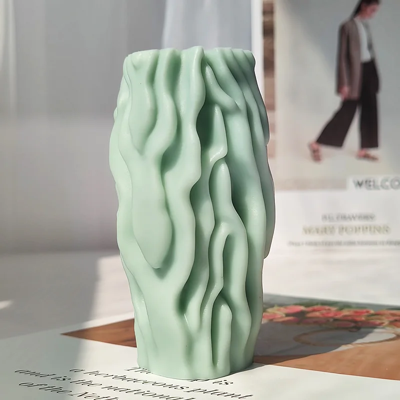 

Stalactite candle silicone mold water ripple candle silicone mold irregular pattern cylinder cake chocolate soap silicone mold