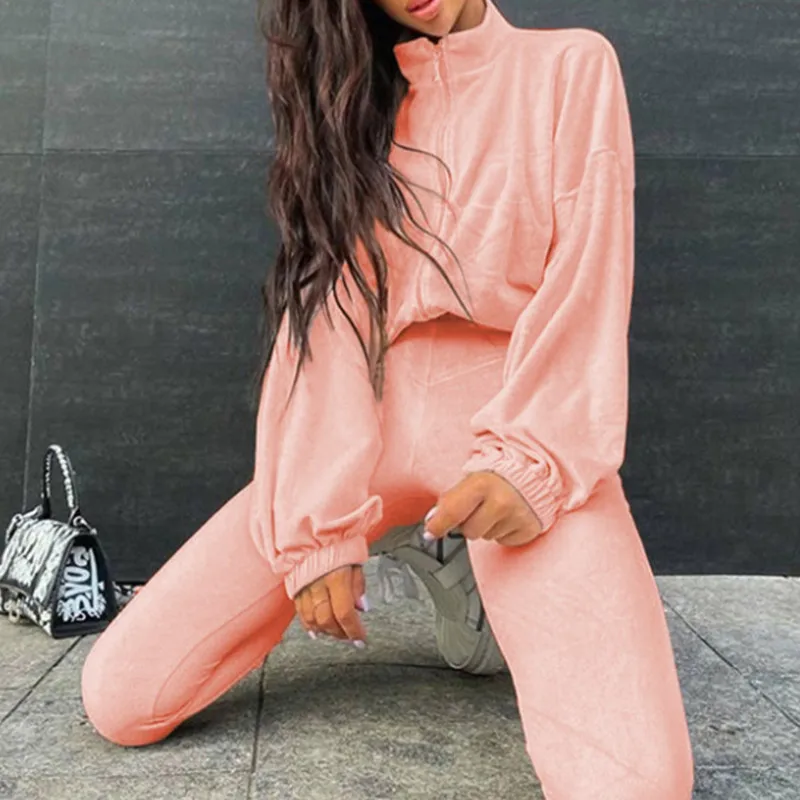 Women's Tracksuits Fleece Hollow Out Hooded Sweatshirts And Trousers Outfits 2022 New Casual Solid Chic Three Piece Sets Suit |