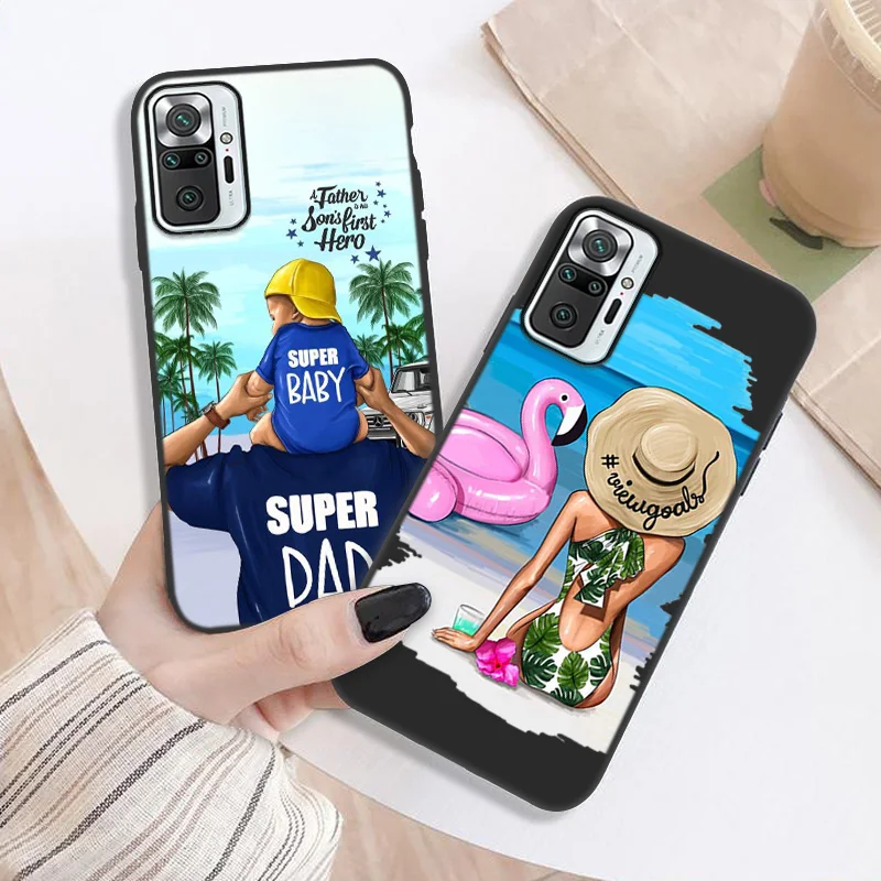 Super Mom Mam Case For Xiaomi Redmi Note 9 10 Pro Cases Funda Redmi Note9 11 Pro 8 8T 7 9S 10S 11S 9C NFC 9A 9T 8A 7A Soft Cover