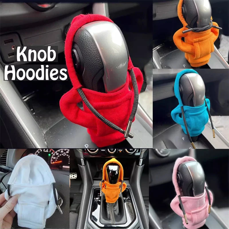 

Fashion Hoodie Car Shift Knob Cover Manual Handle Gear Lever Decoration Hoodie Cover Automatic Car Interior Accessories