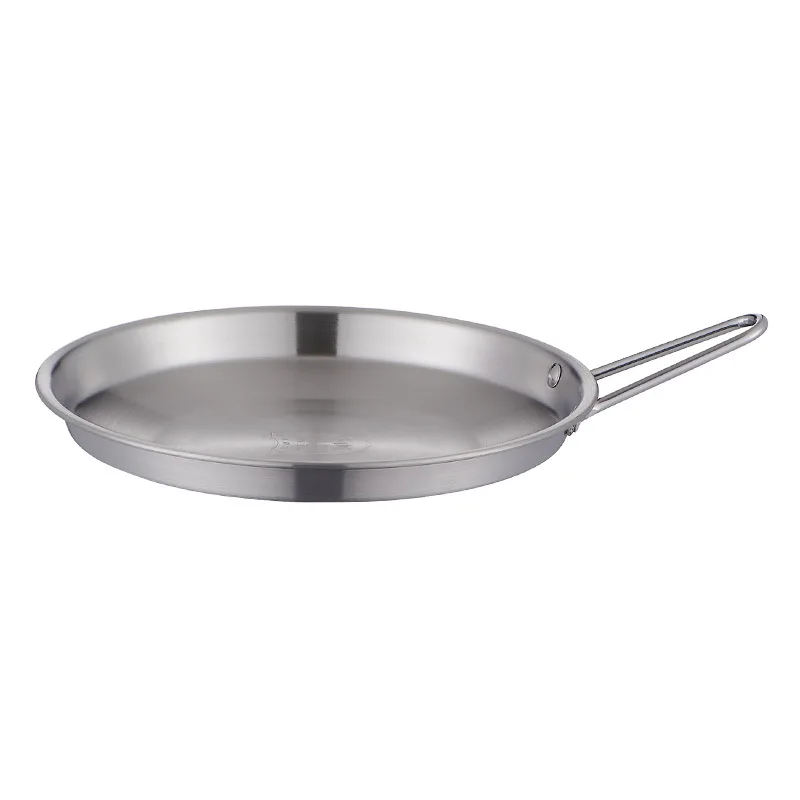 

304 Stainless Steel non-coated Skillet Household steak Frying egg Pan Pancake Frying pan