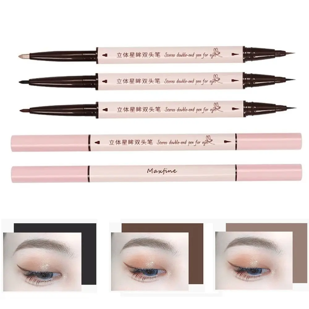 

2 Pcs Longlasting Soft Ultra-slim Double End High Pigment Eyes Makeup Silkworm Eye Makeup Eyeliner Pencil