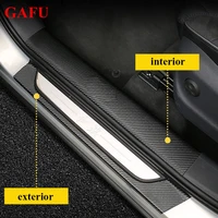 for hongqi hs5 2022 2021 2020 pu leather door sill scuff plate cover guards threshold protector stickers