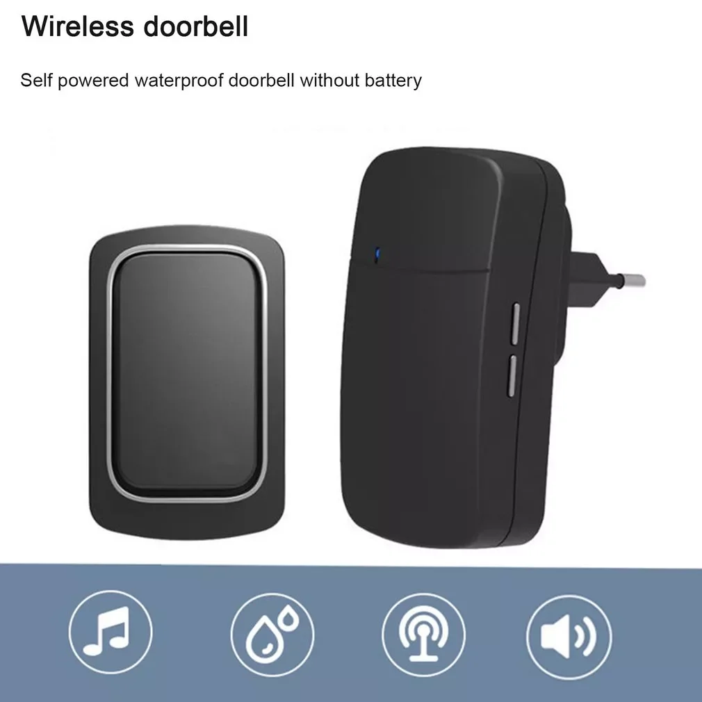 

Outdoor Wireless Doorbell Self-powered Waterproof Door Bell Home Welcome Doorbell Chimes Door Bell Pager