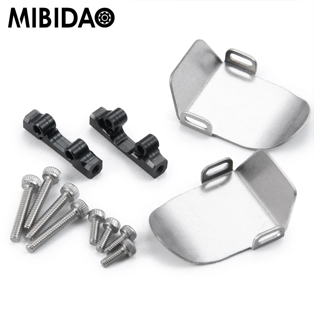 

Mibidao Stainless Steel Chassis Armor Axle Protector Plate for 1/24 RC Crawler Axial SCX24 AXI90081 AXI00002 Upgrade Parts